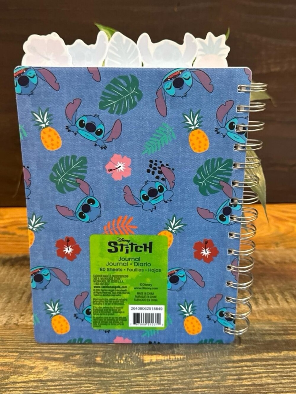 Disney Stitch Pineapple Blue Spiral Notebook - Weird But Cute - Picture 2 of 7